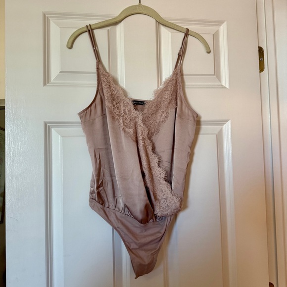 Abercrombie & Fitch Pink Lace Bodysuit - Picture 1 of 3